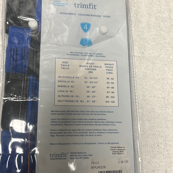 Trimfit boys boxers 4 pack size 8-10 - Picture 2 of 2